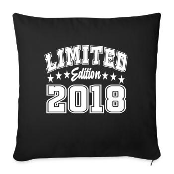 Limited Edition 2018 - Sofa pillowcase 17,3'' x 17,3'' (45 x 45 cm) - black - Front