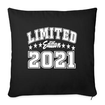 Limited Edition 2021 - Sofa pillowcase 17,3'' x 17,3'' (45 x 45 cm) - black - Front