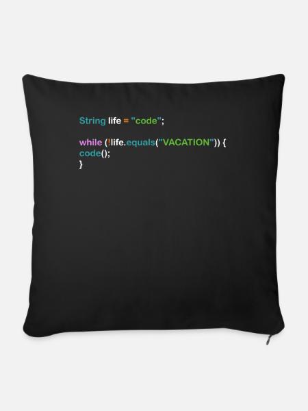 Funny Programmer Nerd Computer Science Programming - Sofakissenbezug 45 x 45 cm - Schwarz