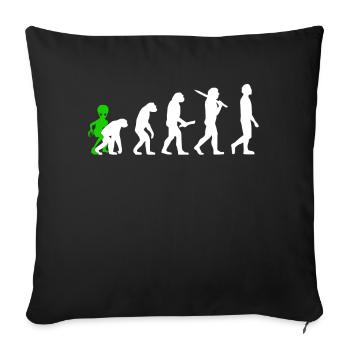 Alien, OVNI, UAP, Espace, Objet volant de l’espace - Housse de coussin décorative 45 x 45 cm - noir - Devant