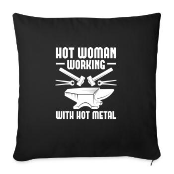Blacksmith Schiede Anvil Cutler Gift - Sofa pillowcase 17,3'' x 17,3'' (45 x 45 cm) - black - Front