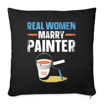 House Painter Decorator Girlfriend - Sofa pillowcase 17,3'' x 17,3'' (45 x 45 cm) - black - Front