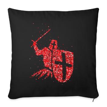 Crusader Knights Templar Crusader Order - Sofa pillowcase 17,3'' x 17,3'' (45 x 45 cm) - black - Front