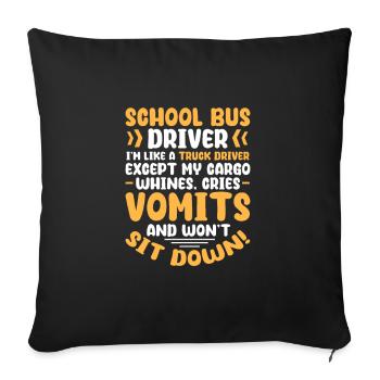 Bus Driver Bus Driver Bus Schuhlbus Gift - Sofa pillowcase 17,3'' x 17,3'' (45 x 45 cm) - black - Front