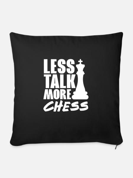 Schach - Sofakissenbezug 45 x 45 cm - Schwarz