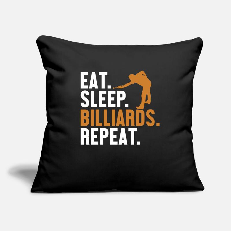 Manger Dormir Billard Répéter Billard Billard Billard Housse de coussin décorative 45 x 45 cm