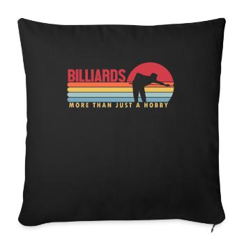 Billard more than a Hobby Billiards Snooker - Sofa pillowcase 17,3'' x 17,3'' (45 x 45 cm) - black - Front