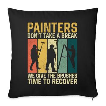 House Painter Decorator Retro - Sofa pillowcase 17,3'' x 17,3'' (45 x 45 cm) - black - Front