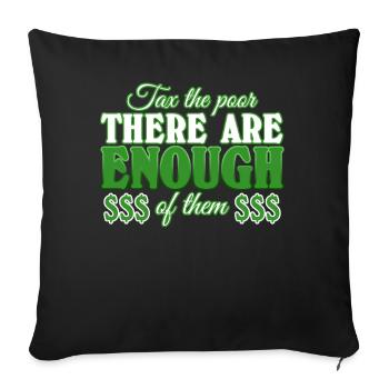 Capitalism Joke Market Money Stocks - Sofa pillowcase 17,3'' x 17,3'' (45 x 45 cm) - black - Front