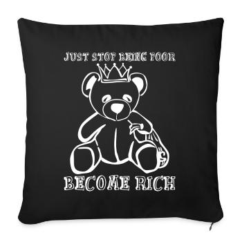 Capitalism Market Money Stocks - Sofa pillowcase 17,3'' x 17,3'' (45 x 45 cm) - black - Front