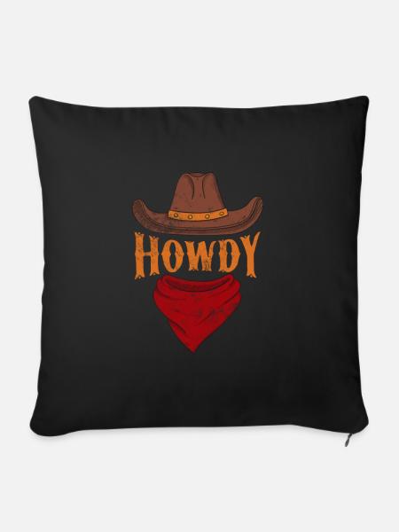 Cowboy - Sofakissenbezug 45 x 45 cm - Schwarz
