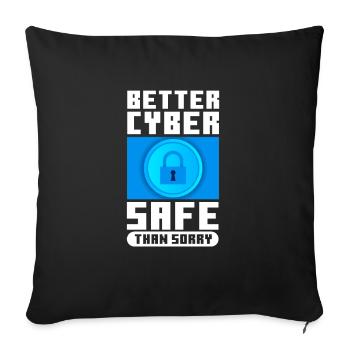 Hacker Coder Computerfreak Nerd Hacking Geschenk - Sofakissenbezug 45 x 45 cm - Schwarz - Vorne