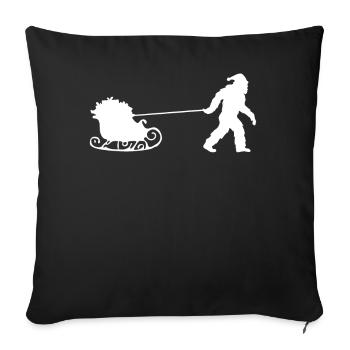 Grumpy Christmas Sleigh Happy Holidays - Sofa pillowcase 17,3'' x 17,3'' (45 x 45 cm) - black - Front