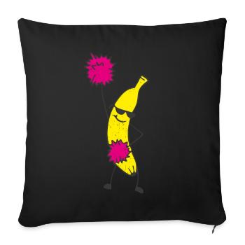 Banana, Banana, Tropical Fruits, Fruit, Fruit - Sofa pillowcase 17,3'' x 17,3'' (45 x 45 cm) - black - Front