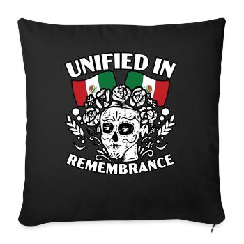 Unified In Remembrance Dia De Muertos - Sofa pillowcase 17,3'' x 17,3'' (45 x 45 cm) - black - Front
