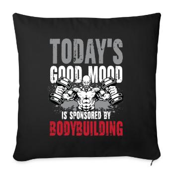 Today's Good Mood Bodybuilding - Sofakissenbezug 45 x 45 cm - Schwarz - Vorne