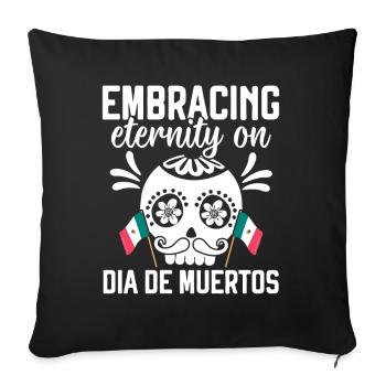Embrancing Mexico Dia De Muertos - Sofa pillowcase 17,3'' x 17,3'' (45 x 45 cm) - black - Front
