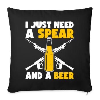 Chasse sous-marine Chasseur sous-marin Chasseur sous-marin - Housse de coussin décorative 45 x 45 cm - noir - Devant