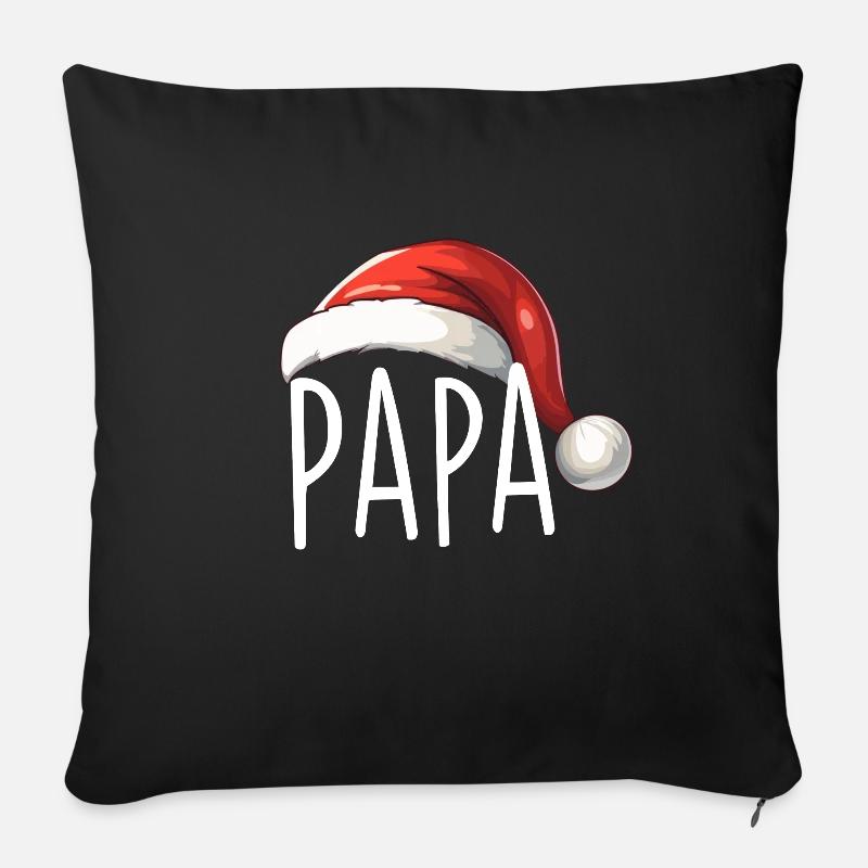 Joyeux Noël papa - Housse de coussin décorative 45 x 45 cm - noir