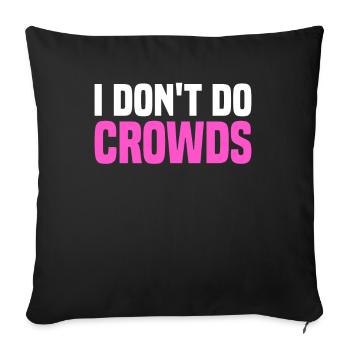Misanthrope Antisocial Introverti - Housse de coussin décorative 45 x 45 cm - noir - Devant