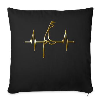 Sylt Skyline North Sea Heartbeat North Frisia Sylter - Sofa pillowcase 17,3'' x 17,3'' (45 x 45 cm) - black - Front