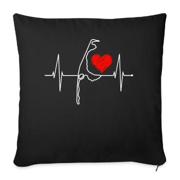 Sylt Skyline North Sea Heartbeat North Frisia Sylter - Sofa pillowcase 17,3'' x 17,3'' (45 x 45 cm) - black - Front