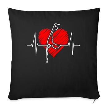 Sylt Skyline North Sea Heartbeat North Frisia Sylter - Sofa pillowcase 17,3'' x 17,3'' (45 x 45 cm) - black - Front
