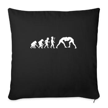Lutteur lutteur Fight Wrestling Ringer cadeau - Housse de coussin décorative 45 x 45 cm - noir - Devant