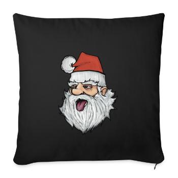 Santa Claus - Sofa pillowcase 17,3'' x 17,3'' (45 x 45 cm) - black - Front