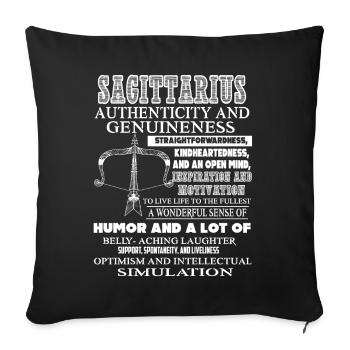 Sagittarius Things About Sagittarius Horoscope - Sofa pillowcase 17,3'' x 17,3'' (45 x 45 cm) - black - Front