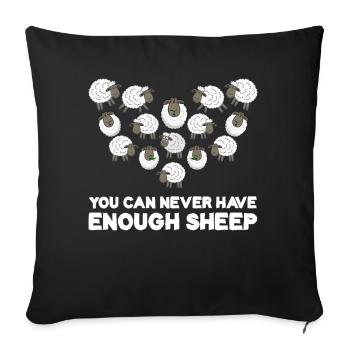 Sheep Heart Shepherd - Sofa pillowcase 17,3'' x 17,3'' (45 x 45 cm) - black - Front