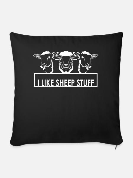 Cheap Stuff Sheep - Sofakissenbezug 45 x 45 cm - Schwarz