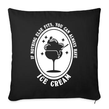Ice Cream Cup - Sofakissenbezug 45 x 45 cm - Schwarz - Vorne