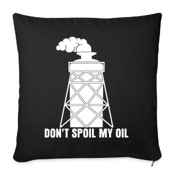 Oil Joke Mechanic Car Gasoline Workshop - Sofa pillowcase 17,3'' x 17,3'' (45 x 45 cm) - black - Front
