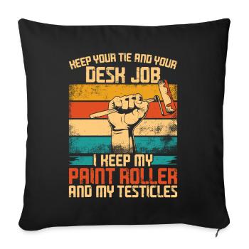House Painter Decorator Retro Keep - Sofa pillowcase 17,3'' x 17,3'' (45 x 45 cm) - black - Front