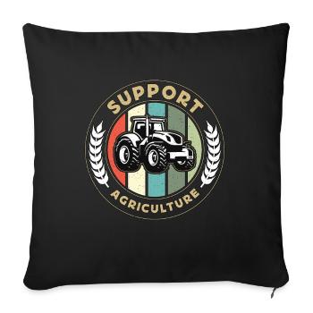 Harvester Support Agriculture Farming Life Farmer - Sofakissenbezug 45 x 45 cm - Schwarz - Vorne