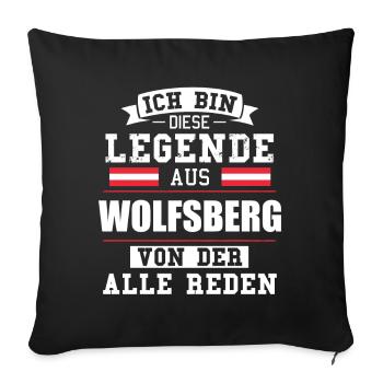 Stadt Wolfsberg Österreich Legende Spruch - Sofakissenbezug 45 x 45 cm - Schwarz - Vorne