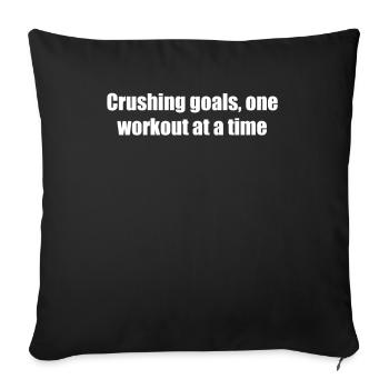 Fitness - Des objectifs ambitieux, un entraînement à la fois - Housse de coussin décorative 45 x 45 cm - noir - Devant