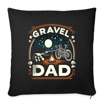 Gravel Dad - Sofa pillowcase 17,3'' x 17,3'' (45 x 45 cm) - black - Front