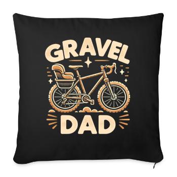 Gravel Dad - Sofa pillowcase 17,3'' x 17,3'' (45 x 45 cm) - black - Front