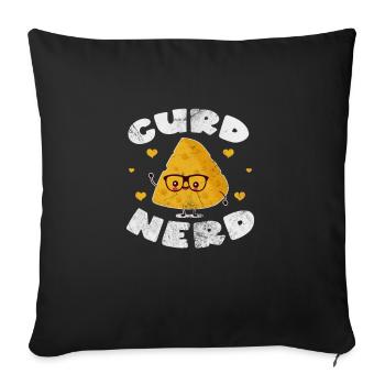Fromage - Housse de coussin décorative 45 x 45 cm - noir - Devant
