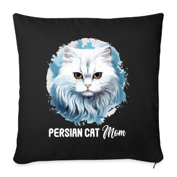 Persian Cat Perser Katze - Sofakissenbezug 45 x 45 cm - Schwarz - Vorne
