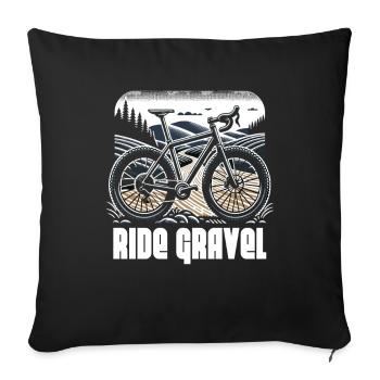 Ride Gravel - Sofa pillowcase 17,3'' x 17,3'' (45 x 45 cm) - black - Front
