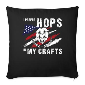US Flag Homebrew Funny Craft Beer Brewery Patrioti - Sofakissenbezug 45 x 45 cm - Schwarz - Vorne