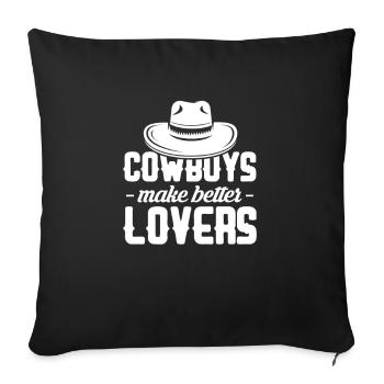 Cowboy Cowboy bottes Western cadeau - Housse de coussin décorative 45 x 45 cm - noir - Devant