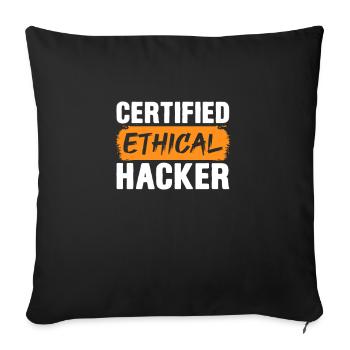 Hacker Coder Computer Hacking Gift - Sofa pillowcase 17,3'' x 17,3'' (45 x 45 cm) - black - Front