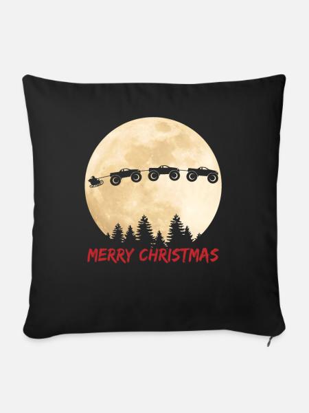 E.T. Monstertrucks Schlittenfahrt Abenteuer - Sofakissenbezug 45 x 45 cm - Schwarz