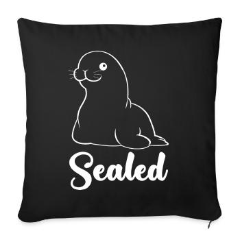 Sceau scellé Pinneped - Housse de coussin décorative 45 x 45 cm - noir - Devant