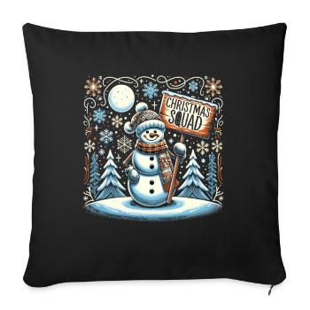 Escouade de Noël - Housse de coussin décorative 45 x 45 cm - noir - Devant