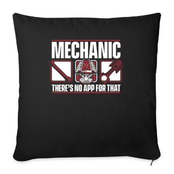 Mechanic There's No App For That Master Vehicle - Sofa pillowcase 17,3'' x 17,3'' (45 x 45 cm) - black - Front